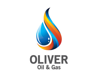 3d 的石油和天然气的标志设计。炫彩 3d 石油和天然气标志矢量