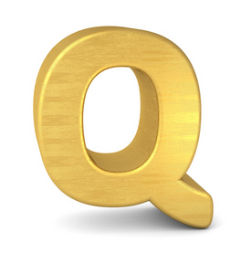 3d 字母 Q 金