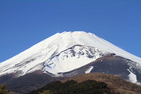 富士山，从在日本静冈县裾视图