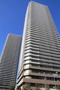 在 Musashikosugi，日本的高层公寓