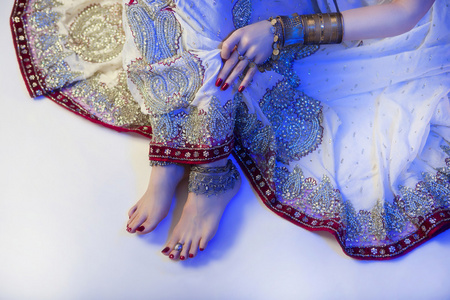 新娘东方饰品及配件 女性足部，印度