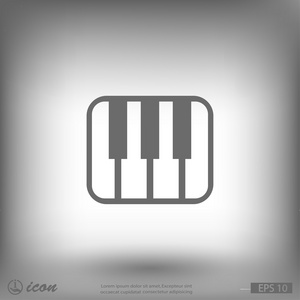 音乐键盘平面设计图标