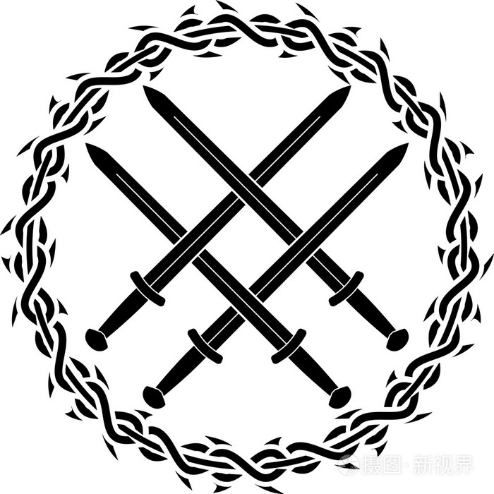 维京人符号用剑