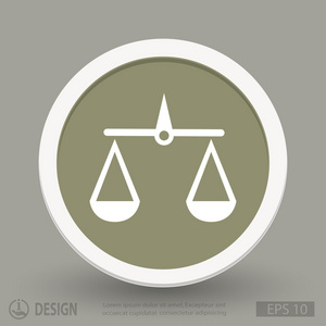 司法尺度平面设计图标