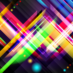五彩缤纷的光芒和条纹的数字化生成的形象