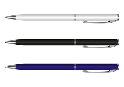 钢笔矢量白色蓝色黑色