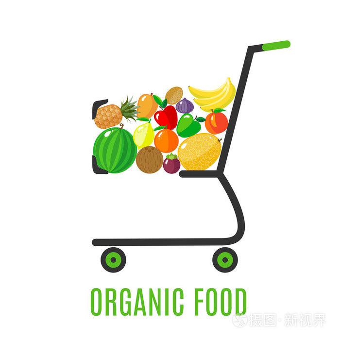 购物车与新鲜水果