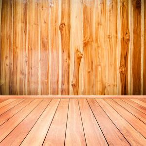 木制的地板和墙壁的室内背景