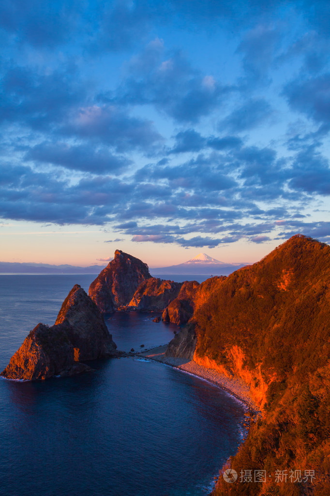 富士山和在日本的海