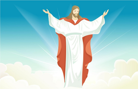 耶稣复活的神图片