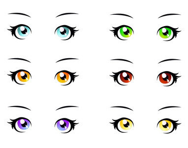 动漫眼睛一套图片