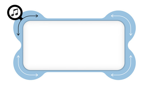 矢量框来填补你的文本和音乐图标