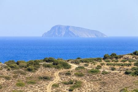克利特岛上海滩的视图。希腊
