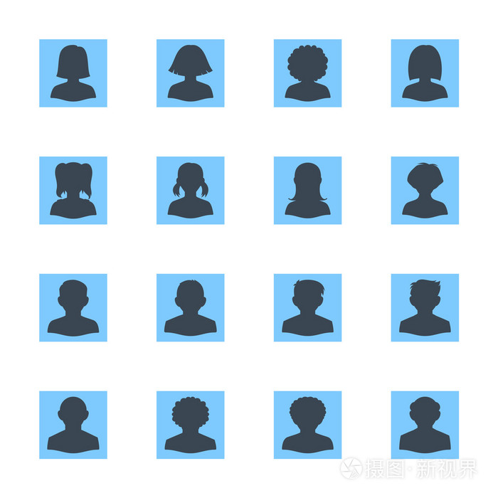 空白的人头像方形版本