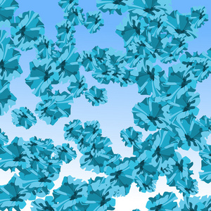 背景抽象的蓝色小花