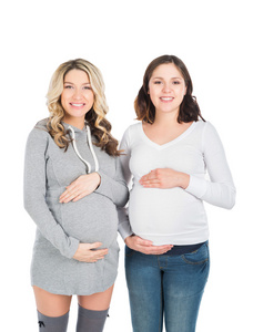 两个怀孕的女人幸福