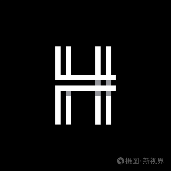 大写字母 h 徽标