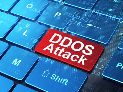 安全理念 Ddos 攻击计算机键盘背景