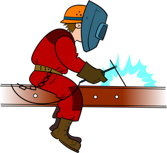 焊工人插画-焊工人手绘-焊工人卡通图-摄图新视界