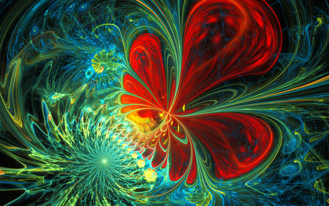 分形是一种自然现象或展品显示在每个尺度的重复图案一数学组照片