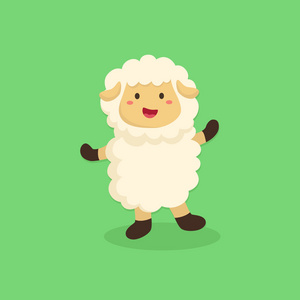 可爱卡通绵羊图片