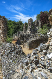 温彻斯特，英国 Wolvesey 城堡的废墟