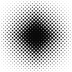无缝黑白色抽象圆圈图案