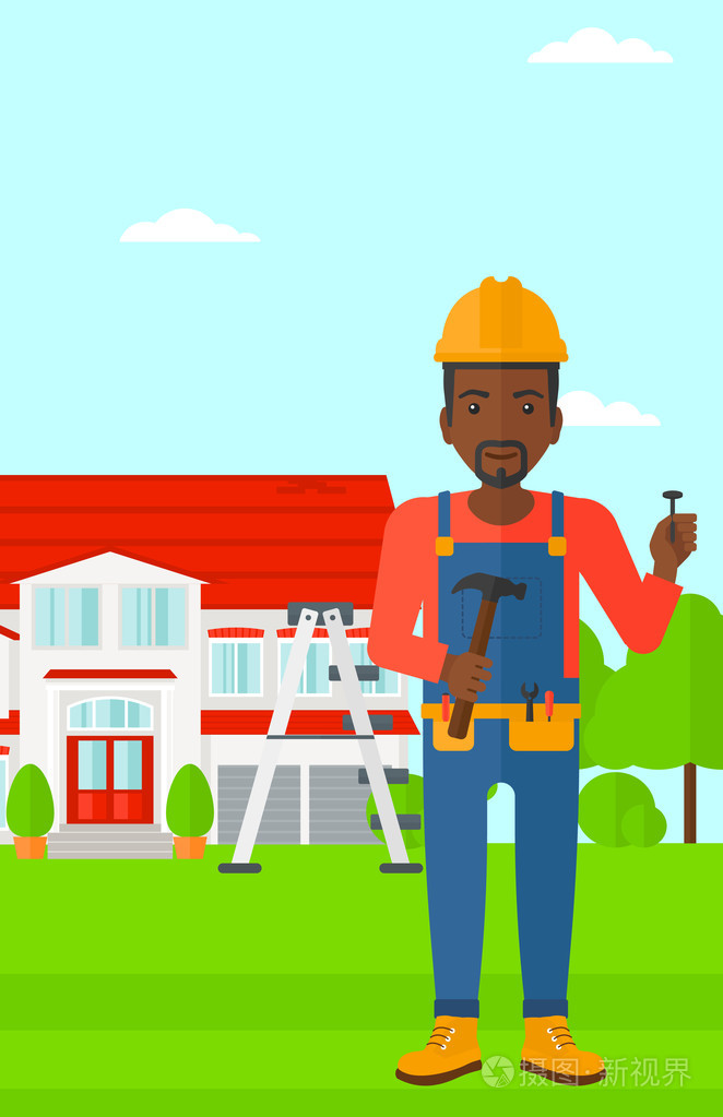 开朗的维修工程师插画-正版商用图片1mfs55-摄图新视界