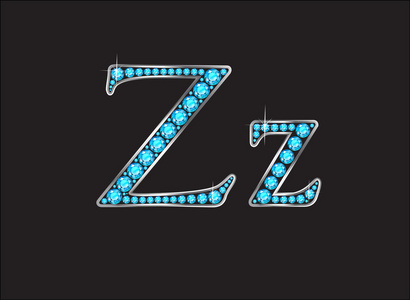 Zz 海蓝宝石宝石的字体宝石字体带银电视频道