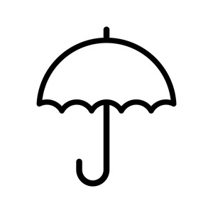 雨的伞矢量图标