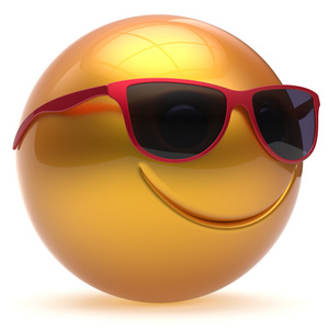 微笑面对头球快乐球体表情微笑黄色