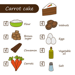 胡萝卜蛋糕配料