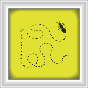 简便的涂鸦的一只蚂蚁