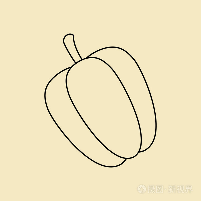 甜甜保加利亚甜椒插画-正版商用图片1mg1vw-摄图新视界