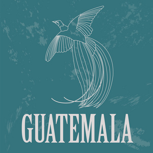危地马拉的地标。复古风格的图像