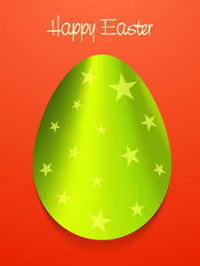光滑的绿色鸡蛋，为快乐的复活节庆祝。