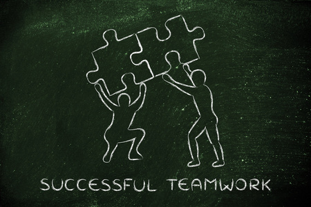 成功的团队合作的概念