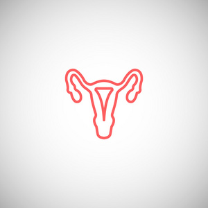 女性生殖器官的图标