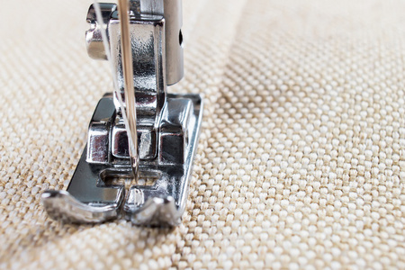 现代缝纫机和织物