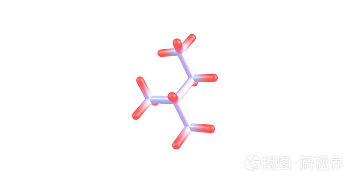 异戊烷分子结构上白色孤立