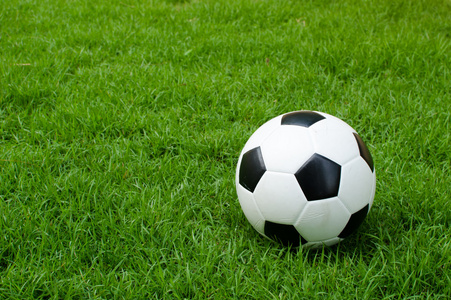 足球在草坪上
