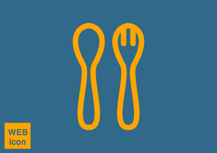 餐具简单汤匙和叉子