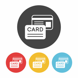 信用卡图标平面设计黑色