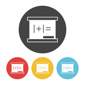 黑板图标平面设计黑色
