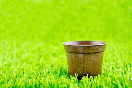 用工具和花盆在厨房的桌子上的空花盆空花盆图标家庭园艺工具与植物在