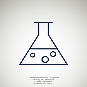 化学瓶简单 web 图标