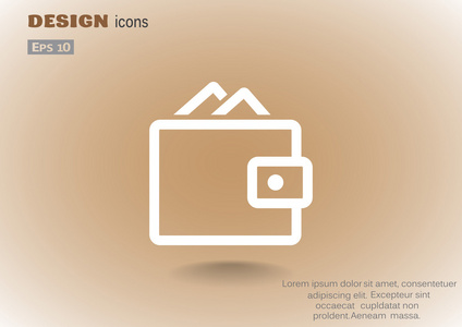 简单的钱包 web 图标