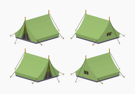 绿色的野营帐篷