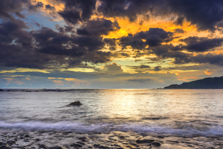 海滩日出背景