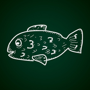 简便的涂鸦的一条鱼
